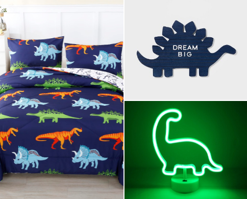Dino Themed Bedroom cover photo collage