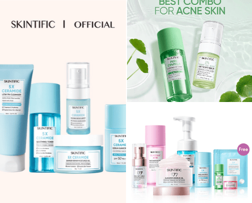 Skincare recommended cover photo collage