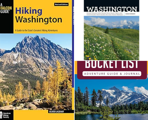 Get Free - Exploring Washington, Evergreen: Land of Natural Wonders Travel & Trail Guide cover photo collage