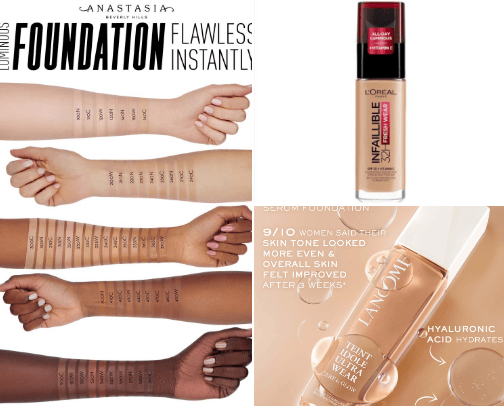 Foundations for normal skin🫶🏽 cover photo collage