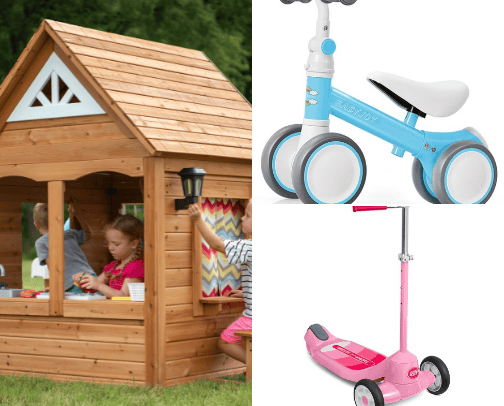 Kids outdoor toys cover photo collage