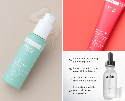 Skincare cover photo collage