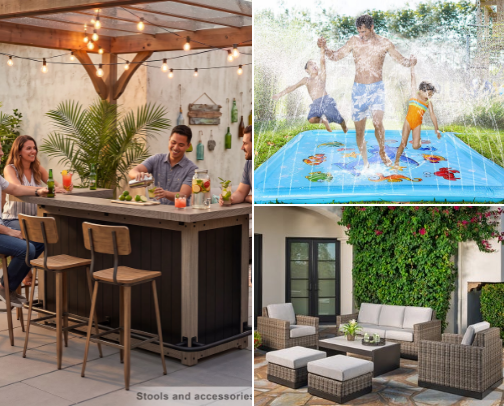 Summer Garden Staycation Essentials for a Relaxed Outdoor Escape cover photo collage
