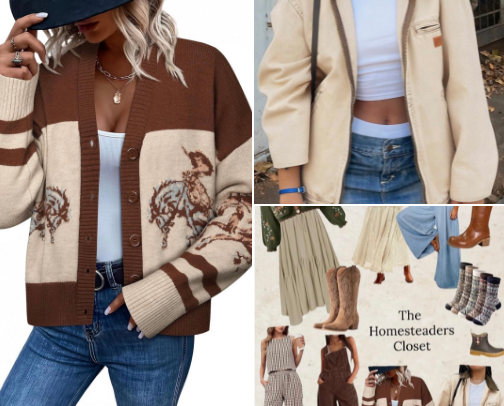 Cozy Warm Tone Fashion!
The Homesteaders closet 🧺🐇 cover photo collage
