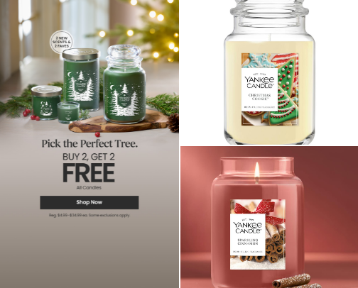 Yankee candles cover photo collage