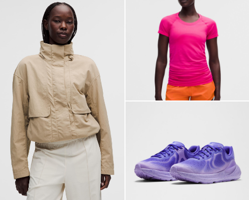 Lululemon jacket,shoes,shirts etc. cover photo collage