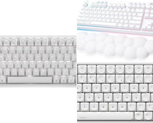 CUTEST All-White Aesthetic PC Desk Setup! ☁️ cover photo collage
