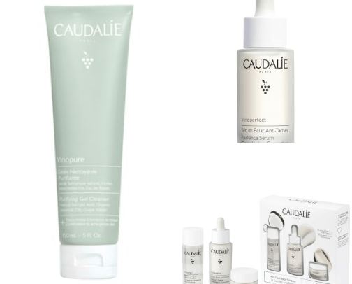 High end skincare cover photo collage