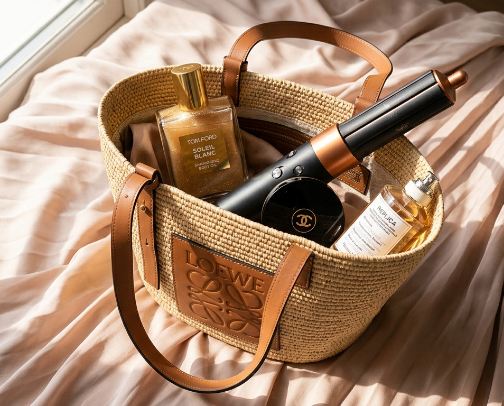 The High-Summer Investment Edit: Melt-Proof Luxury Beauty & Elite Travel Staples cover photo collage