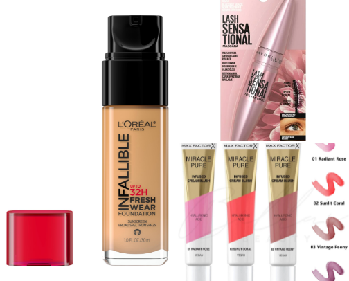 Makeup favorites from drugstore cover photo collage