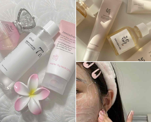 asian skincare 𝜗𝜚 cover photo collage
