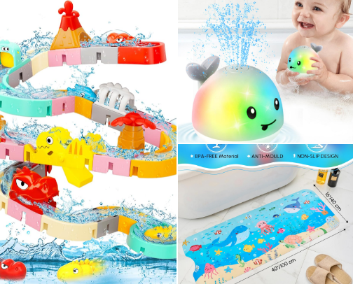 Amazon Bath Time Essentials cover photo collage