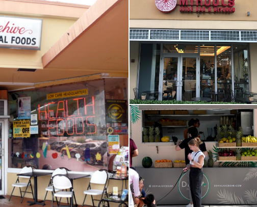 Cafes + Juice Bars in South Florida cover photo collage