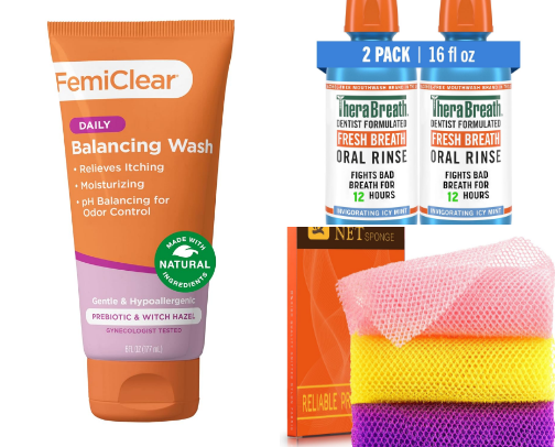Hygiene essentials for on the go and at home that make you smell— ✨amazing✨ cover photo collage