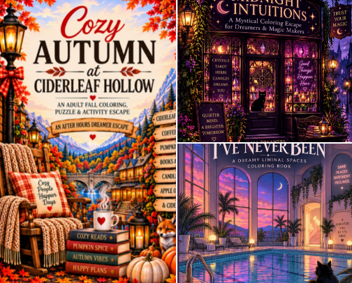📚 Books & Coloring Escapes I've Created cover photo collage
