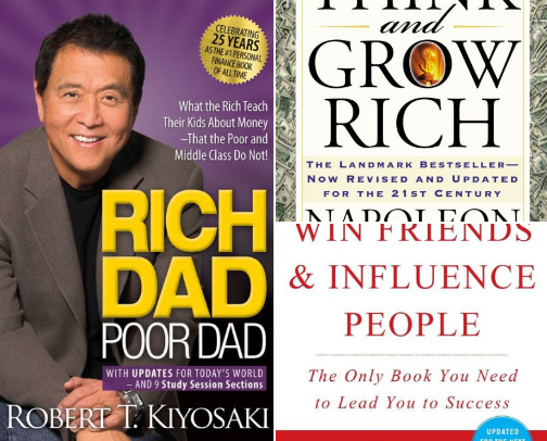 “Want to win at money, influence, and life? These classics are your cheat codes.” cover photo collage