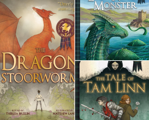 Scottish Fairytales, Folklore and History Books for Children. cover photo collage