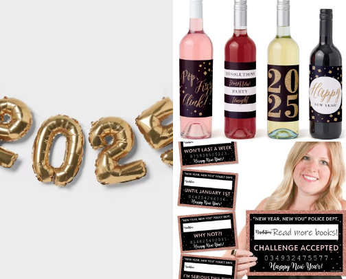 New Years cover photo collage