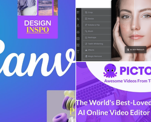 Top 5 Free Content Creation Tools for Small Businesses cover photo collage
