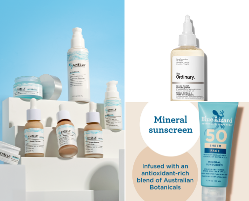 Everyday essentials. natural ingredients. Sensitive skin approved. cover photo collage