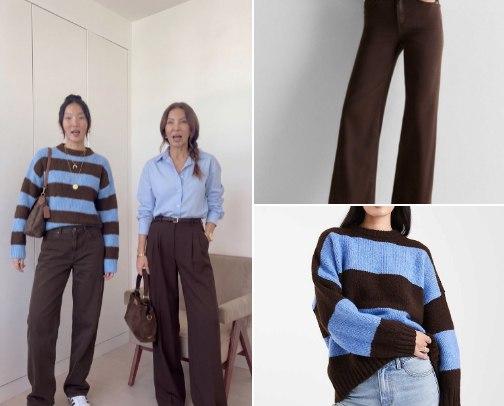 light blue + chocolate brown cover photo collage