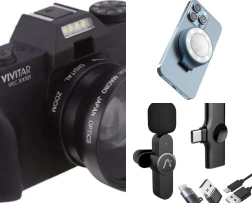 Must-Haves Under $100 to Create Content cover photo collage