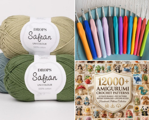 Crochet Essentials 🧶🪡 cover photo collage