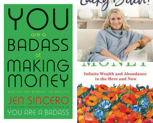 Money Mindset & Manifestation Books (Booktopia Australia edition) cover photo collage