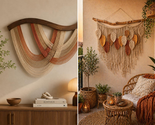 Stunning Large Macrame Wall Hangings cover photo collage