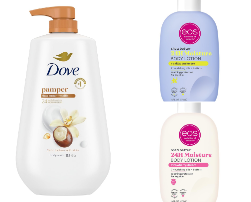 Shower and Body Care essentials cover photo collage
