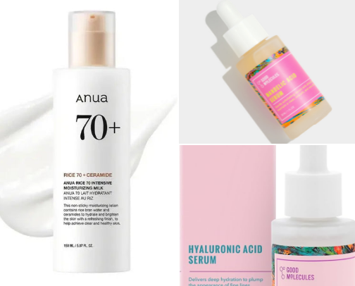 skincare recommendations 🫧🥰🌻 cover photo collage