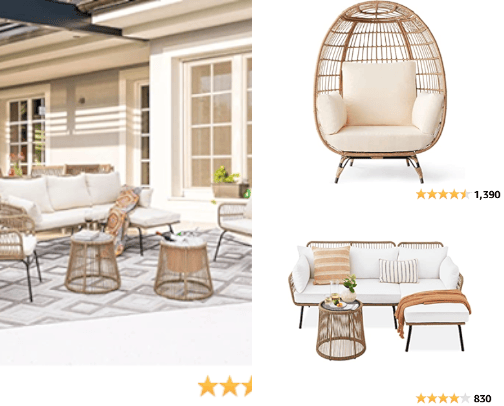 Boho Amazon Furniture Finds cover photo collage