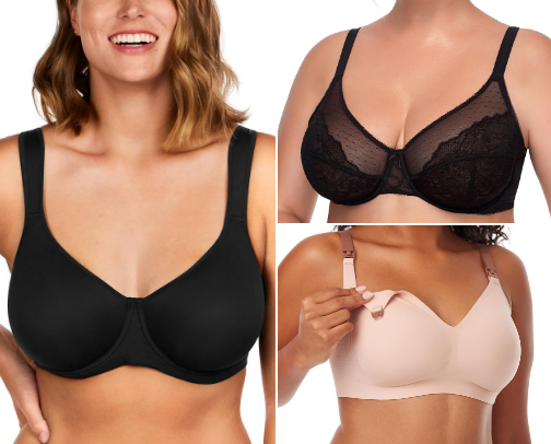 Bras that are actually made for large chests cover photo collage