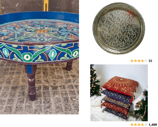 Morocco inspired items cover photo collage