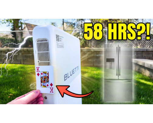 I Plugged My Fridge Into a Miniature Power Wall... cover photo collage
