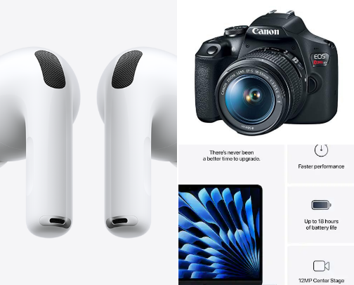 Electronics cover photo collage