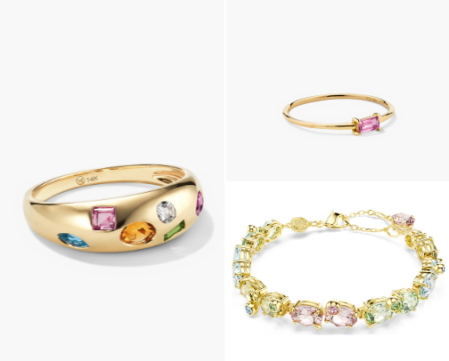 The Colorful Gemstone Jewelry Edit❤️🩷💛💚💙 cover photo collage