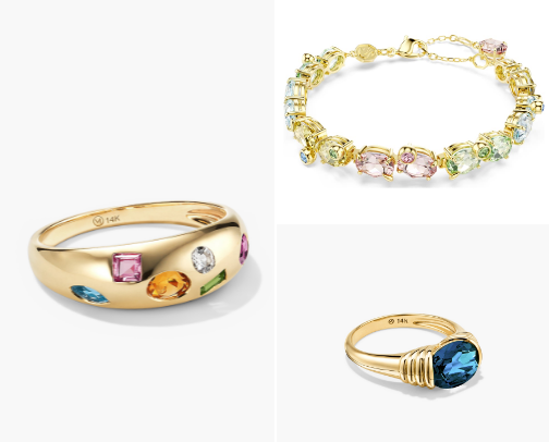 The Colorful Gemstone Jewelry Edit❤️🩷💛💚💙 cover photo collage