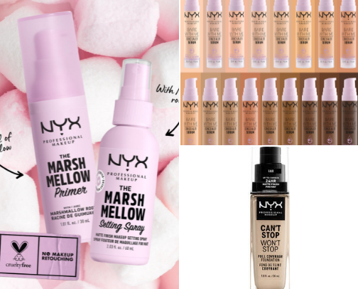 NYX favourites cover photo collage