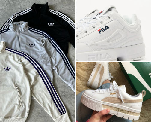 Fashion brands cover photo collage