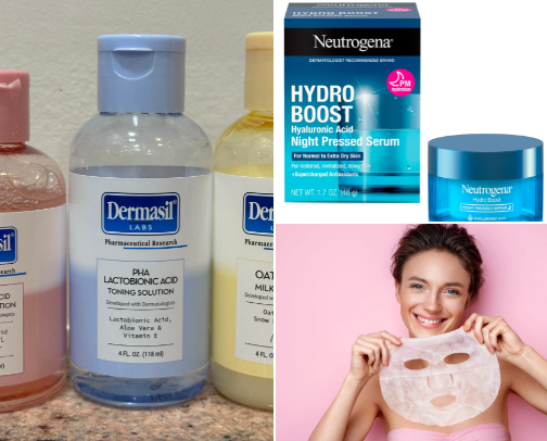 My nightly clean girl skin routine! cover photo collage