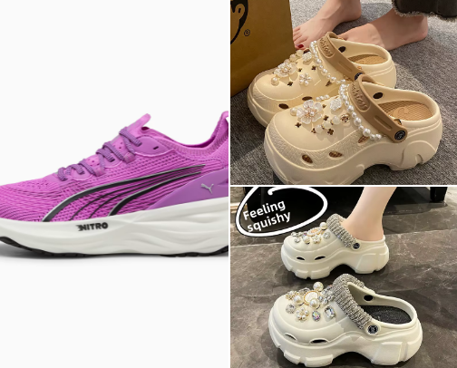 Women shoes cover photo collage
