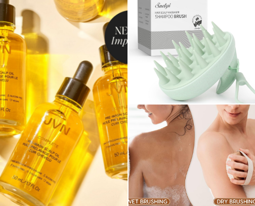 my everything shower routine cover photo collage