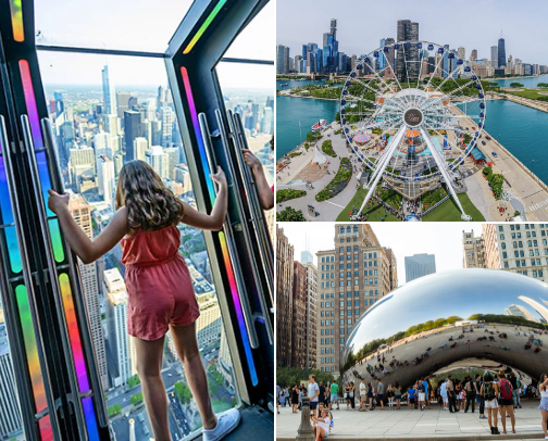 How to spend your first day ever at Chicago cover photo collage