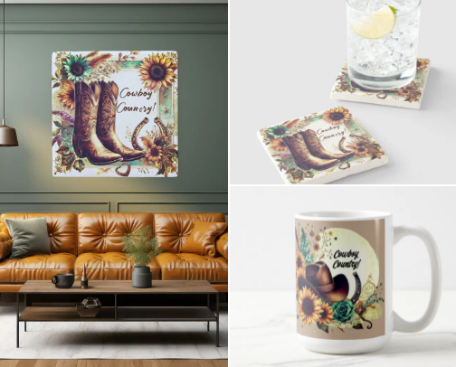 Rustic Charm Western “Mr. & Mrs.” Wedding Party Collection cover photo collage