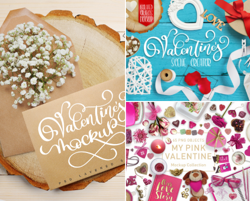 Valentine's Day Mockup Scene Creators #NoAI cover photo collage