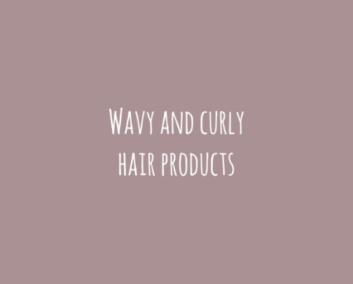 Wavy & curly hair products cover photo collage