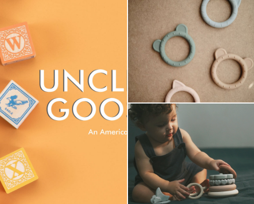 Nontoxic & low stimulating Baby toys cover photo collage