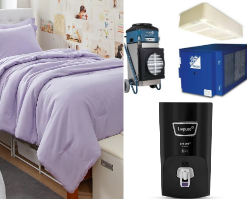 Dorm essentials cover photo collage