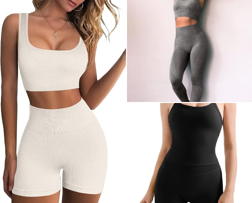 Gym outfits cover photo collage